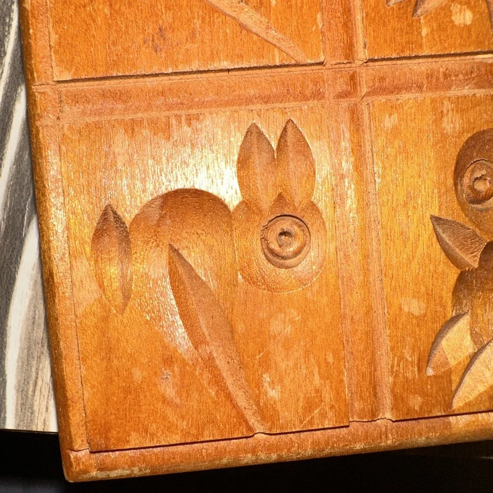 Vintage Hand Carved Wooden Butter Mold Wall Decor 6
